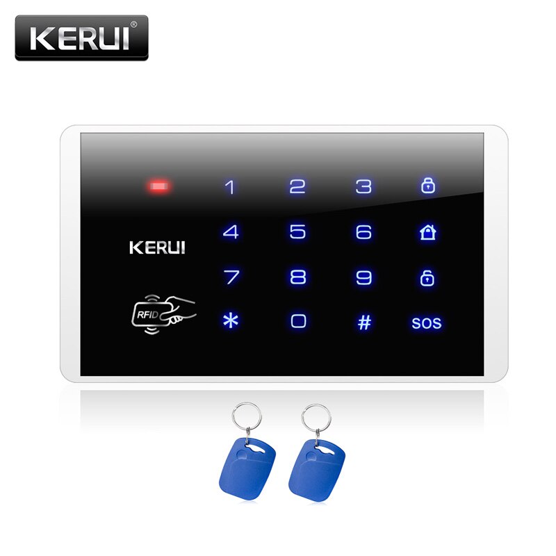 KERUI-K16 RFID 터치 키패드, 무선 PSTN GSM 433MHz ASK 경보 시스템 도난 액세스 제어 시스템 무선 암호 키패드